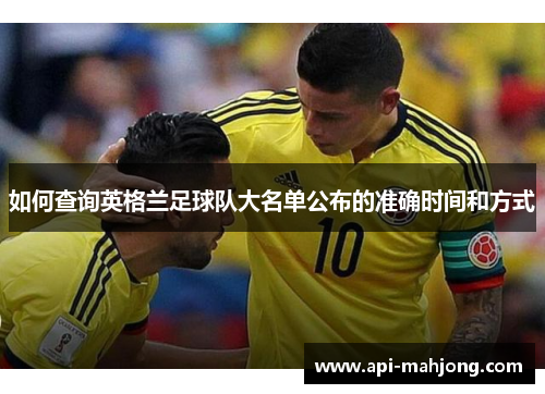 如何查询英格兰足球队大名单公布的准确时间和方式